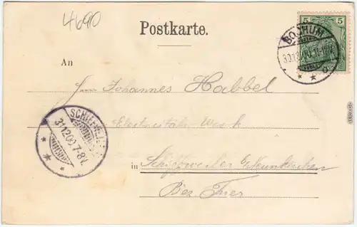Herne Hafen und Zeche Friedrich der Große 1900