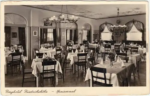 Oberbärenburg-Altenberg (Erzgebirge) Speisesaal - Berghotel Friedrichsruhe 1932