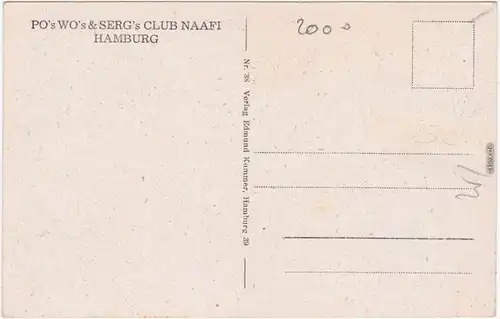 Hamburg PO&#039;s WO&#039;s SERG&#039;s Club NAAFI 1930