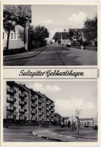 Gebhardshagen-Salzgitter 2 Bild: Straßenpartie, Neubauten 1969
