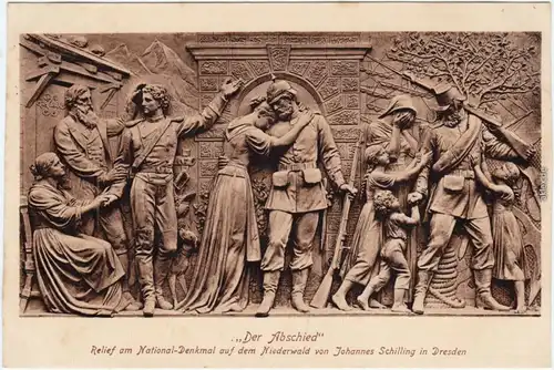 Rüdesheim (Rhein) Der Abschied Relief  - Nationaldenkmal 1914