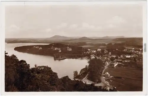 Thammühl-Hirschberg am See Staré Splavy Doksy Blick auf die Stadt 1931