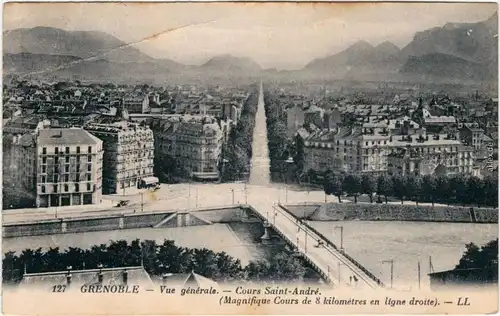 Grenoble Graswalde Vue générale  - Cours Saint-André  Isère 1939