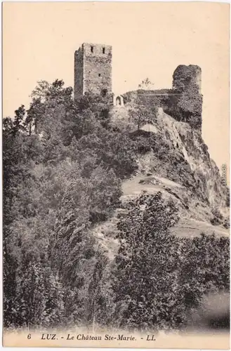 Luz-Saint-Sauveur Le Ruine de  Château Sainte-MarieHautes-Pyrénées CPA  1922