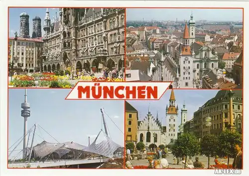 Ansichtskarte München Mehrbildkarte 1988