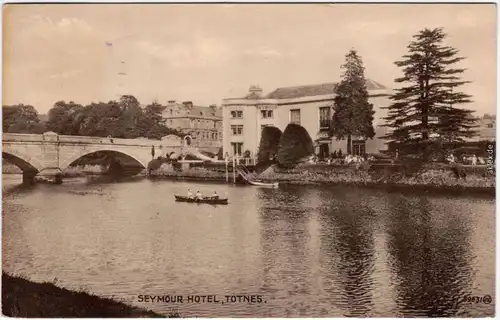 Totnes Seymour Hotel Vintage Postcard Devon England  1929