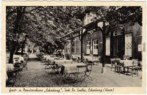 Eckertal Bad Harzburg Gast- u. Pensionshaus Eckerkrug Ansichtskarte Harz 1935