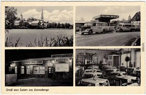 Lutter am Barenberge 4 Bild: Gaststätte, Tankstelle und Panorama b Goslar 1958