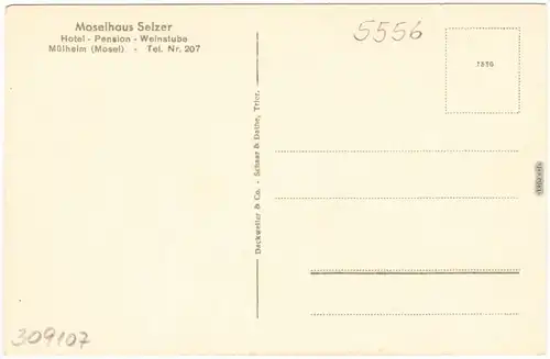 Mülheim an der Mosel 2 Bild Moselhaus Selzer b  Bernkastel Kues  Wittlich 1939