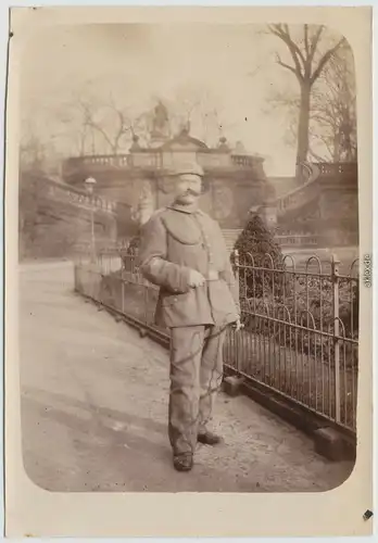 Dresden Portrait in Uniform Georg-Treu-Platz Brühlsche Terrasse 1925 Privatfoto