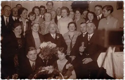Karls Silberne Hochzeit Privatfotokarte Zeitgeschichte  1928