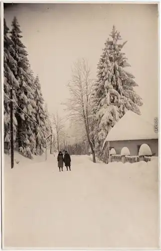 Zinnwald-Georgenfeld-Altenberg Erzgebirge Hütte Winterlandscahft Zinnwald 1931