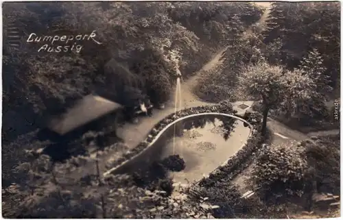 Aussig Ústí nad Labem Böhmen Bohemia  Blick auf den Lumpepark Fotokarte 1936