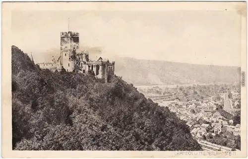 Lahnstein Burg und Stadt Ansichtskarte  1928