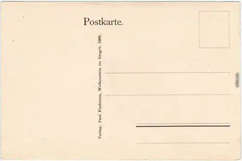 Wolkenstein Altar - Kirche b Marienberg Erzgebirge Ansichtskarte  1909