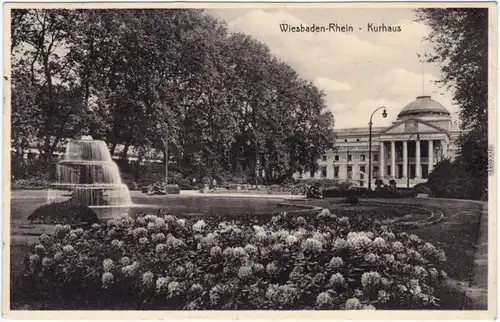 Wiesbaden Partie im Kurhaus Ansichtskarte 1931