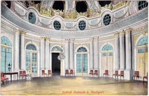 Solitude-Stuttgart Schloß - Solitude - Saal Ansichtskarte 1913