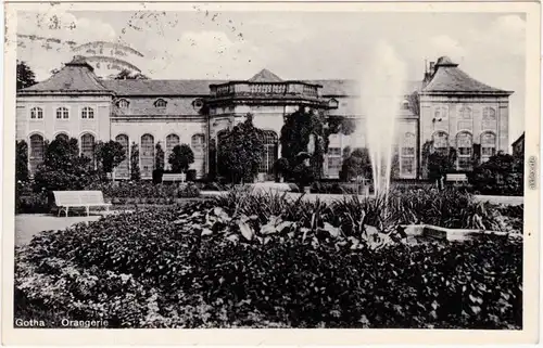 Gotha Partie in der Orangerie Ansichtskarte 1934