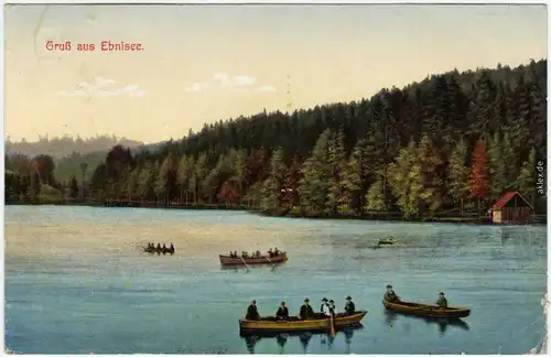 Ansichtskarte Ebnisee Welzheim Boote auf dem Ebnisee 1926