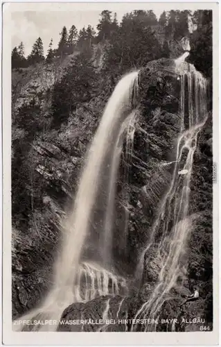 Hinterstein / Allgäu Zipfelsalper Wasserfälle Foto Ansichtskarte1932