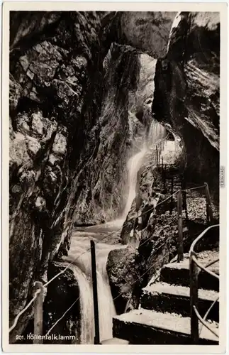 Grainau Höllentalklamm Foto Ansichtskarte  1932