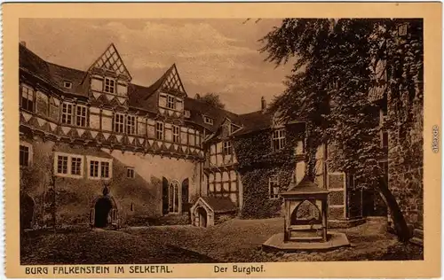 Falkenstein/Harz Burg Falkenstein im Selketal - Der Burghof Ansichtskarte 1928