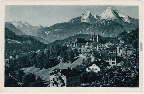 Berchtesgaden Blick auf die Stadt Ansichtskarte 1928