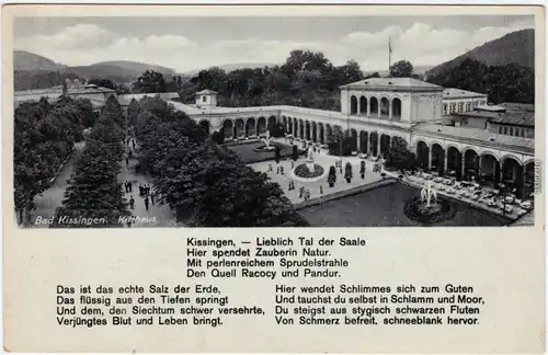 Bad Kissingen Kurhaus Ansichtskarte 1938