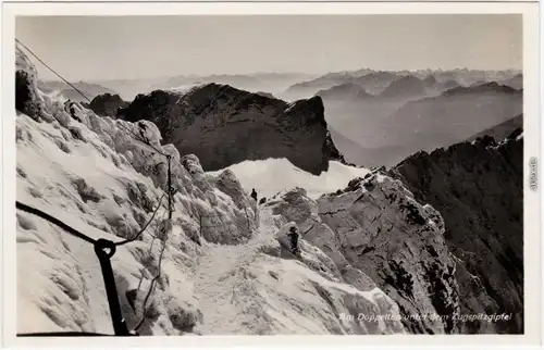 Grainau Am Doppelten unter dem Zugspitzgipfel - Bergsteiger 1936