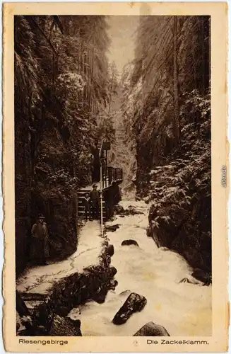 Hirschberg (Schlesien) Jelenia Góra Zackelklamm - Riesengebirge Fotokarte 1964