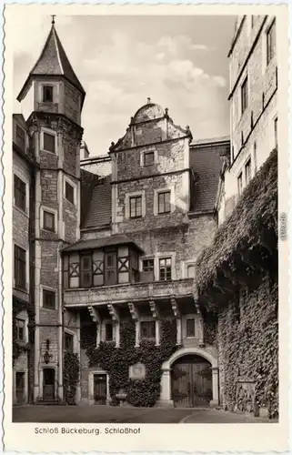 Bückeburg Schloss Bückeburg - Schlosshof Ansichtskarte  1953