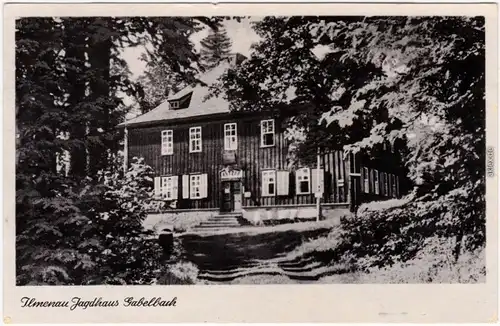 Ilmenau Jagdhaus Gabelbach Foto Ansichtskarte 1957