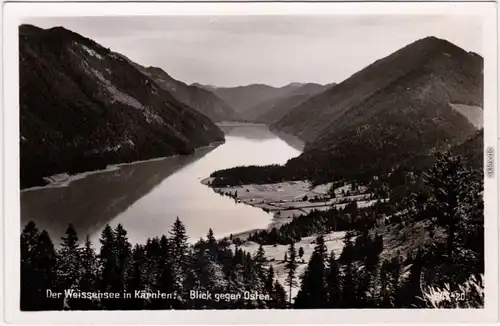Weißensee Weissensee Kärnten - Blick gegen Osten Foto Ansichtskarte 1942