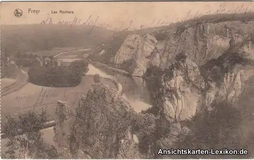 Hastière Les Rochers/ Felsen bei Freyr Ansichtskarte Namen Namur 1915