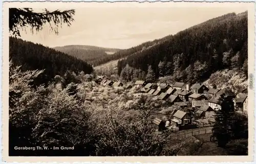 Geraberg Blick auf die Stadt Foto Ansichtskarte 1957