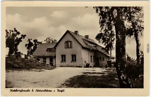 Netzschkau (Vogtland) Partie an der Kuhbergbaude Foto Ansichtskarte 1956