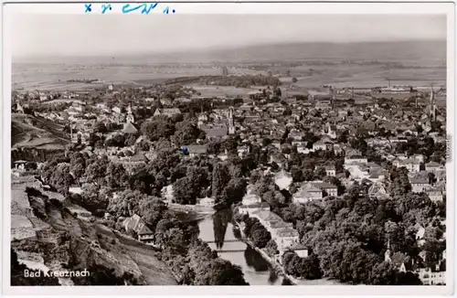 Bad Kreuznach Luftbild Foto Ansichtskarte 1954