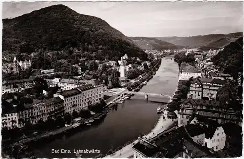Foto Ansichtskarte Bad Ems Blick auf die Stadt - Lahnabwärts 1955