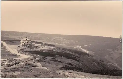 Krummhübel Karpacz Riesenbaude vom Berg 1965