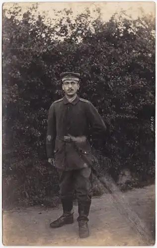 Soldatenportät Militaria Privatfoto Ansichtskarte Erster Weltkrieg  1917