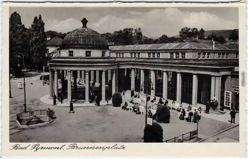 Ansichtskarte Bad Pyrmont Brunnenplatz 1932