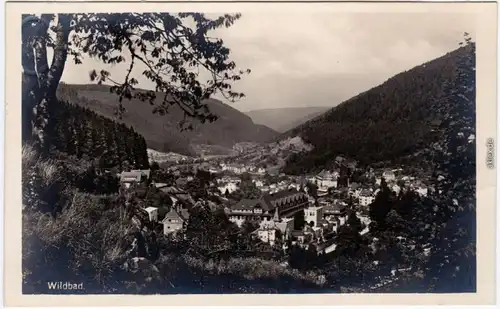 Foto Ansichtskarte Bad Wildbad Blick auf die Stadt 1932