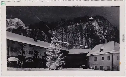 Berchtesgaden Buchdruckerei Fuchs Kriegerdenkmal Fotokarte 1943