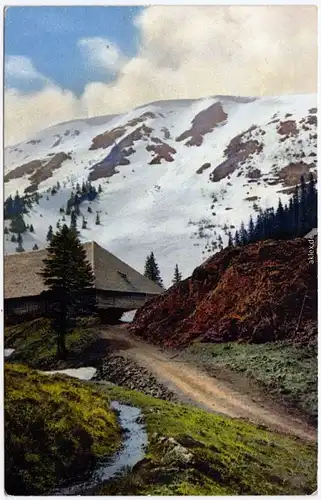 Feldberg Scharzwaldhaus auf dem Feldberg Ansichtskarte 1913