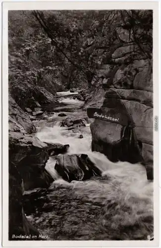 Treseburg Bodetal, Bodekessel Foto Ansichtskarte 1932