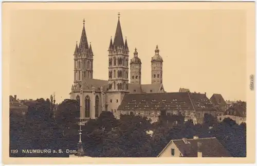 Naumburg (Saale) Blick auf den Dom Foto Ansichtskarte  1928