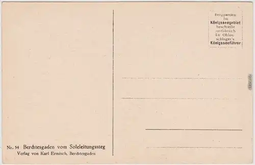 Ansichtskarte Berchtesgaden Panorama und Straßenblick 1930