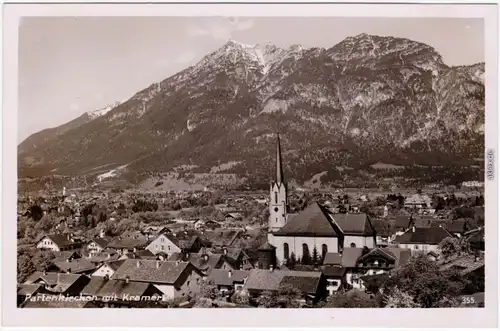 Garmisch-Partenkirchen Blick über die Dächer Foto Ansichtskarte 1934