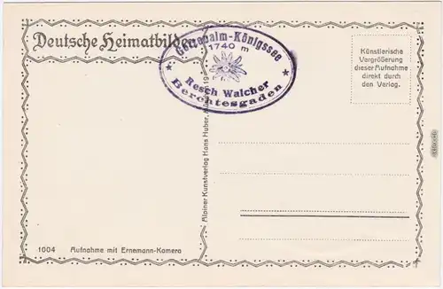 Schönau am Königssee Gotzenalm (1685 m) mit Hochkönig lk Traunstein 1932