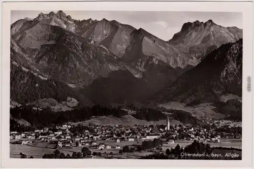 Oberstdorf (Allgäu) Blick auf die Stadt Foto Ansichtskarte 1932